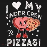 I Love My Kinder Crew To Pizzas Teacher Kindergarten Heart Funny Gift Bucket Hat thumb 4