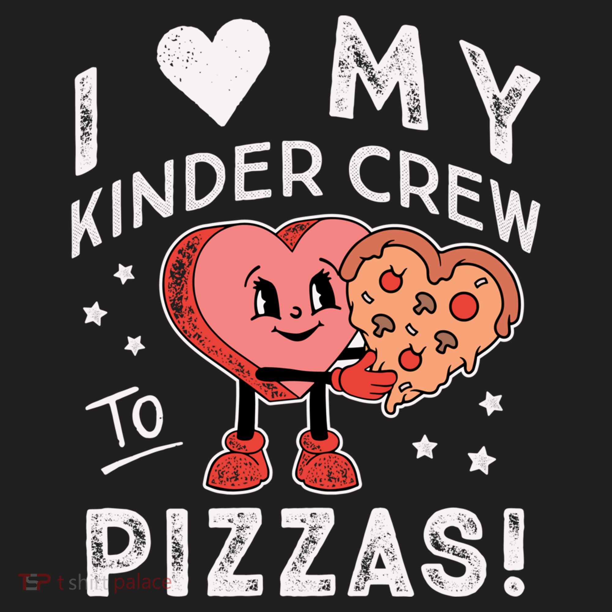 I Love My Kinder Crew To Pizzas Teacher Kindergarten Heart Funny Gift Beanie