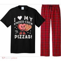 I Love My Kinder Crew To Pizzas Teacher Kindergarten Heart Funny Gift Pajama Set thumb 0