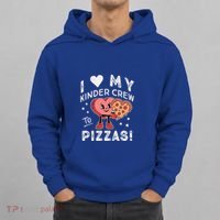 I Love My Kinder Crew To Pizzas Teacher Kindergarten Heart Funny Gift Hoodie thumb 0