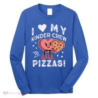 I Love My Kinder Crew To Pizzas Teacher Kindergarten Heart Funny Gift Long Sleeve Shirt thumb 0