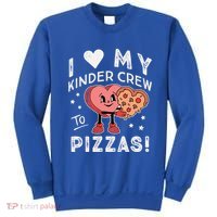 I Love My Kinder Crew To Pizzas Teacher Kindergarten Heart Funny Gift Sweatshirt thumb 0