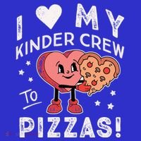 I Love My Kinder Crew To Pizzas Teacher Kindergarten Heart Funny Gift Sweatshirt thumb 3