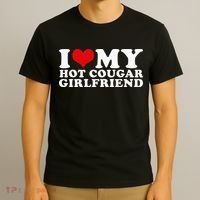 I Love My Hot Cougar Girlfriend I Heart My Hot Cougar Gf T-Shirt thumb 3