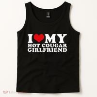 I Love My Hot Cougar Girlfriend I Heart My Hot Cougar Gf Tank Top thumb 2