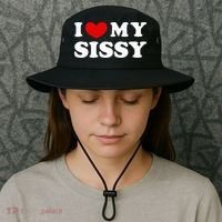 I Love My Sissy I Heart My Sister Bucket Hat thumb 3
