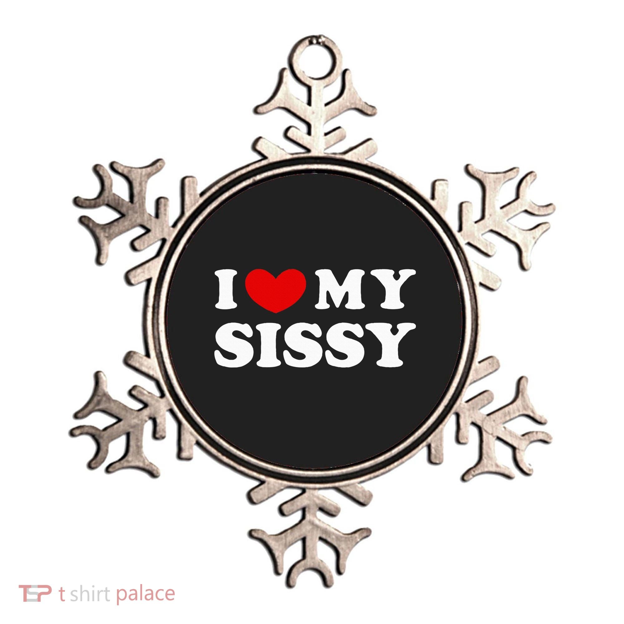 I Love My Sissy I Heart My Sister Ornament