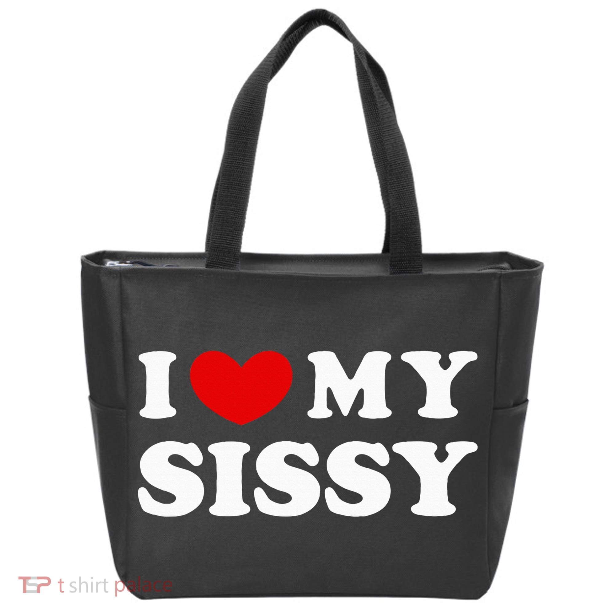 I Love My Sissy I Heart My Sister Tote Bag