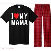 I Love My Mama Heart Celebrate Mom Gift Pajama Set thumb 0