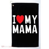 I Love My Mama Heart Celebrate Mom Gift Golf Towel thumb 0