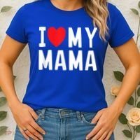 I Love My Mama Heart Celebrate Mom Gift Women's T-Shirt thumb 2