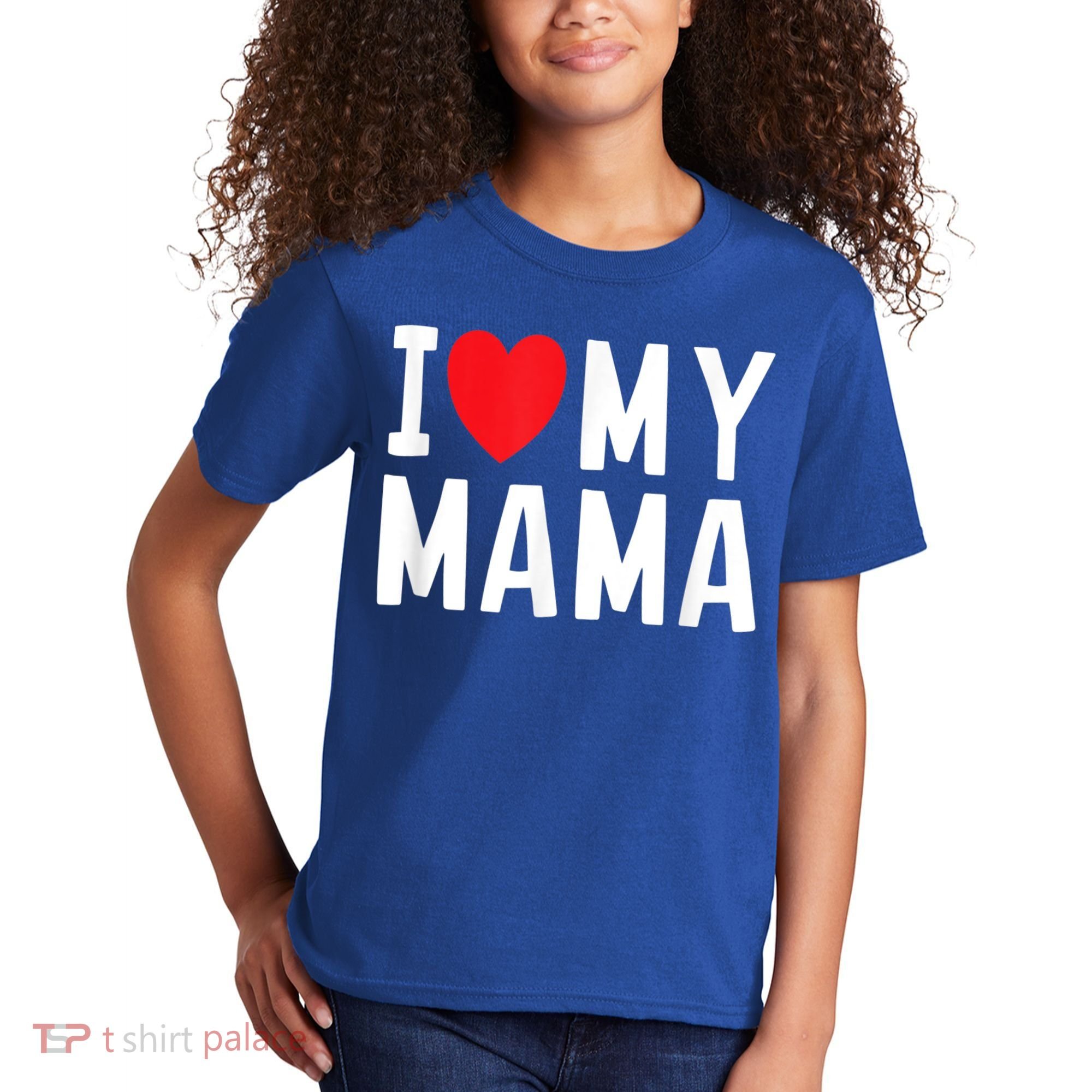 I Love My Mama Heart Celebrate Mom Gift Kids T-Shirt