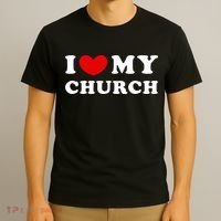 I Love My Church I Heart My Church T-Shirt thumb 3