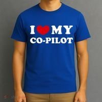 I Love My Copilot I Heart My Copilot Great Gift T-Shirt thumb 3