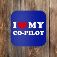 I Love My Copilot I Heart My Copilot Great Gift Coaster thumb 0