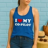 I Love My Copilot I Heart My Copilot Great Gift Women's Tank Top thumb 2