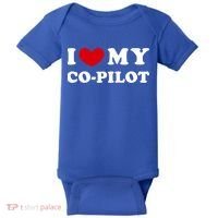 I Love My Copilot I Heart My Copilot Great Gift Baby Bodysuit thumb 0