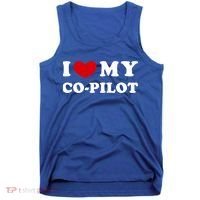 I Love My Copilot I Heart My Copilot Great Gift Tank Top thumb 0