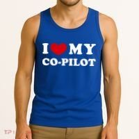 I Love My Copilot I Heart My Copilot Great Gift Tank Top thumb 3