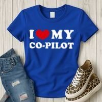 I Love My Copilot I Heart My Copilot Great Gift Women's T-Shirt thumb 3