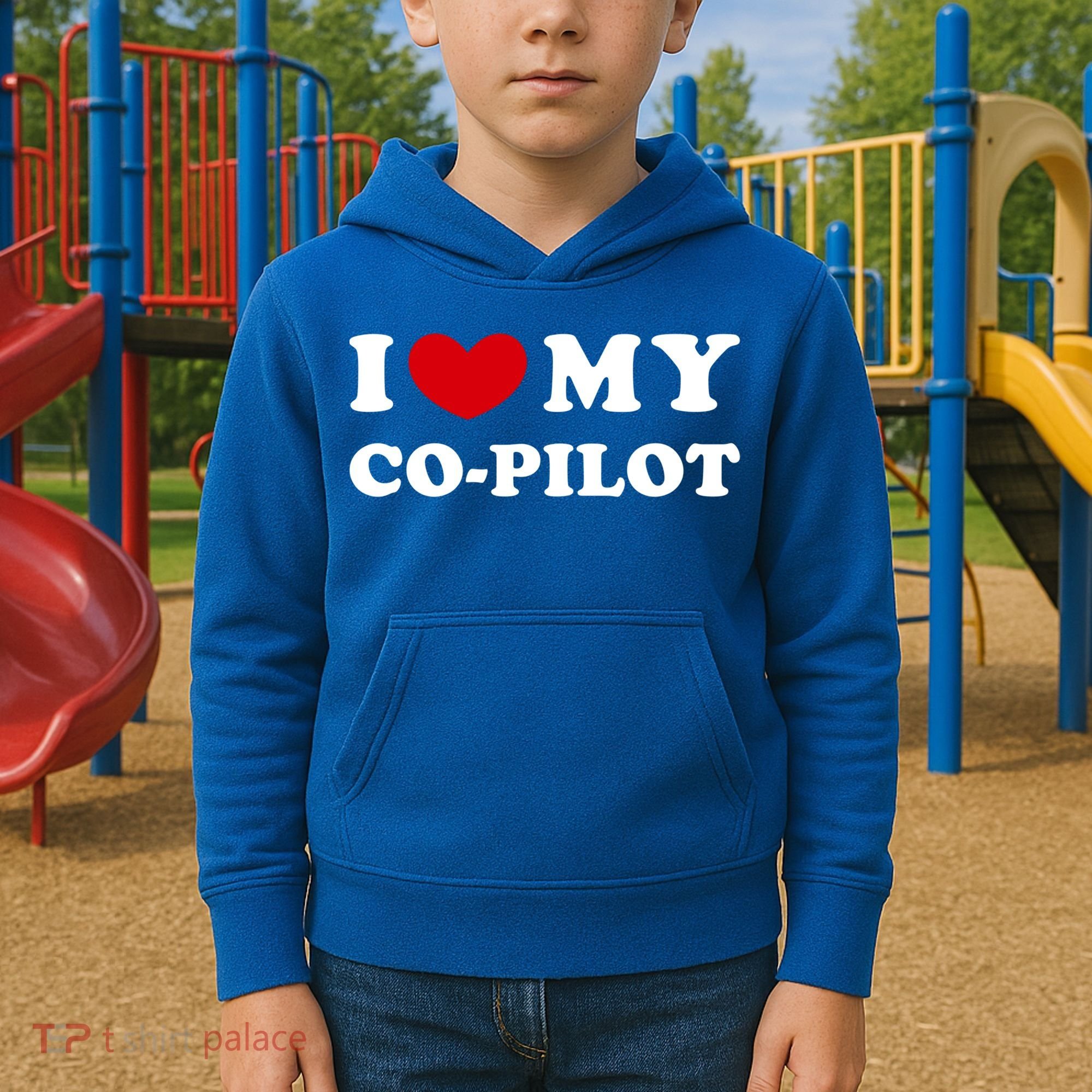 I Love My Copilot I Heart My Copilot Great Gift Kids Hoodie