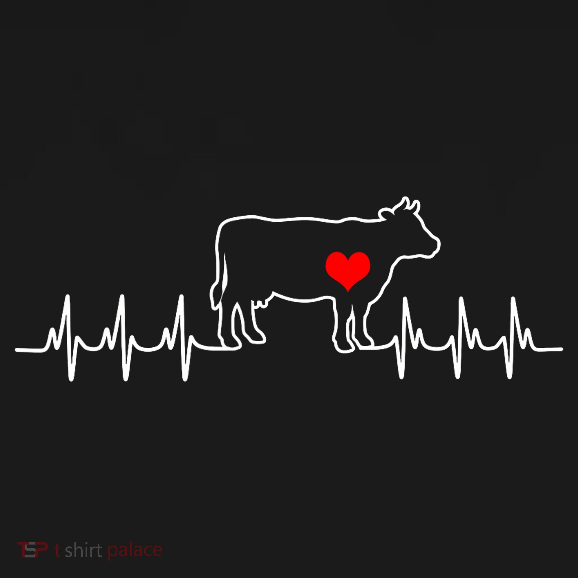 I Love My Cow Valve Ekg Heartbeat Heart Patient Women's Hoodie