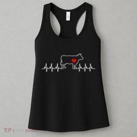 I Love My Cow Valve Ekg Heartbeat Heart Patient Women's Tank Top thumb 3