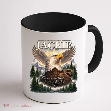 In Loving Memory Jackie Eagle Coffee Mug back