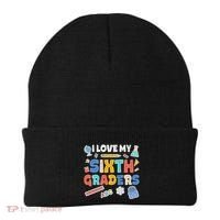 I Love My Sixth Graders Cute Cute Gift For 6Th Grade Teacher Gift Beanie thumb 0