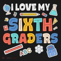 I Love My Sixth Graders Cute Cute Gift For 6Th Grade Teacher Gift Women's Hoodie thumb 2