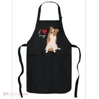 I Love My White & Red Merle Border Collie Dog Lover Apron thumb 0