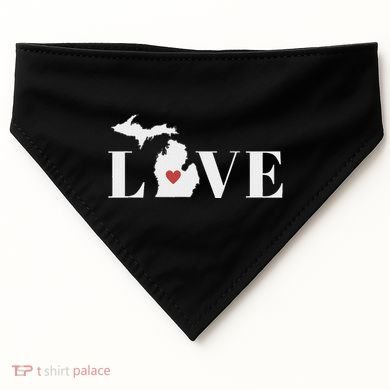 I Love Michigan USA-Made Doggie Bandana