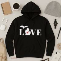I Love Michigan Hoodie thumb 3