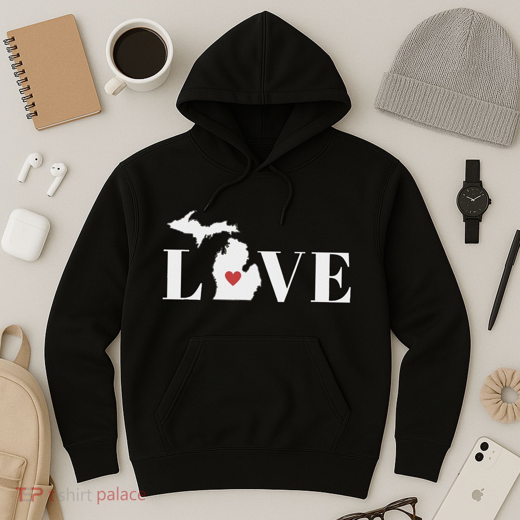 I Love Michigan Hoodie