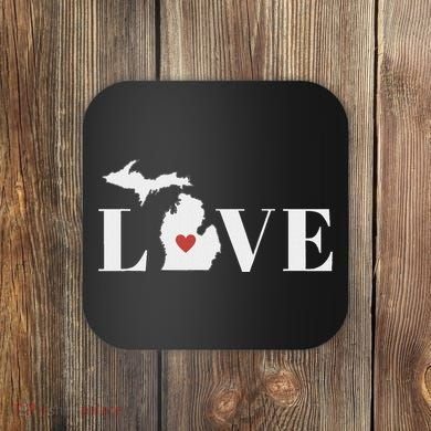 I Love Michigan Coaster