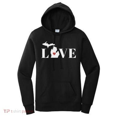 I Love Michigan Women's Hoodie