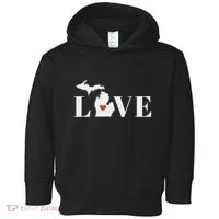 I Love Michigan Toddler Hoodie thumb 0