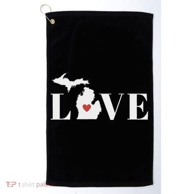 I Love Michigan Golf Towel