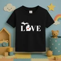I Love Michigan Toddler T-Shirt thumb 3