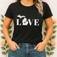 I Love Michigan Women's T-Shirt thumb 2