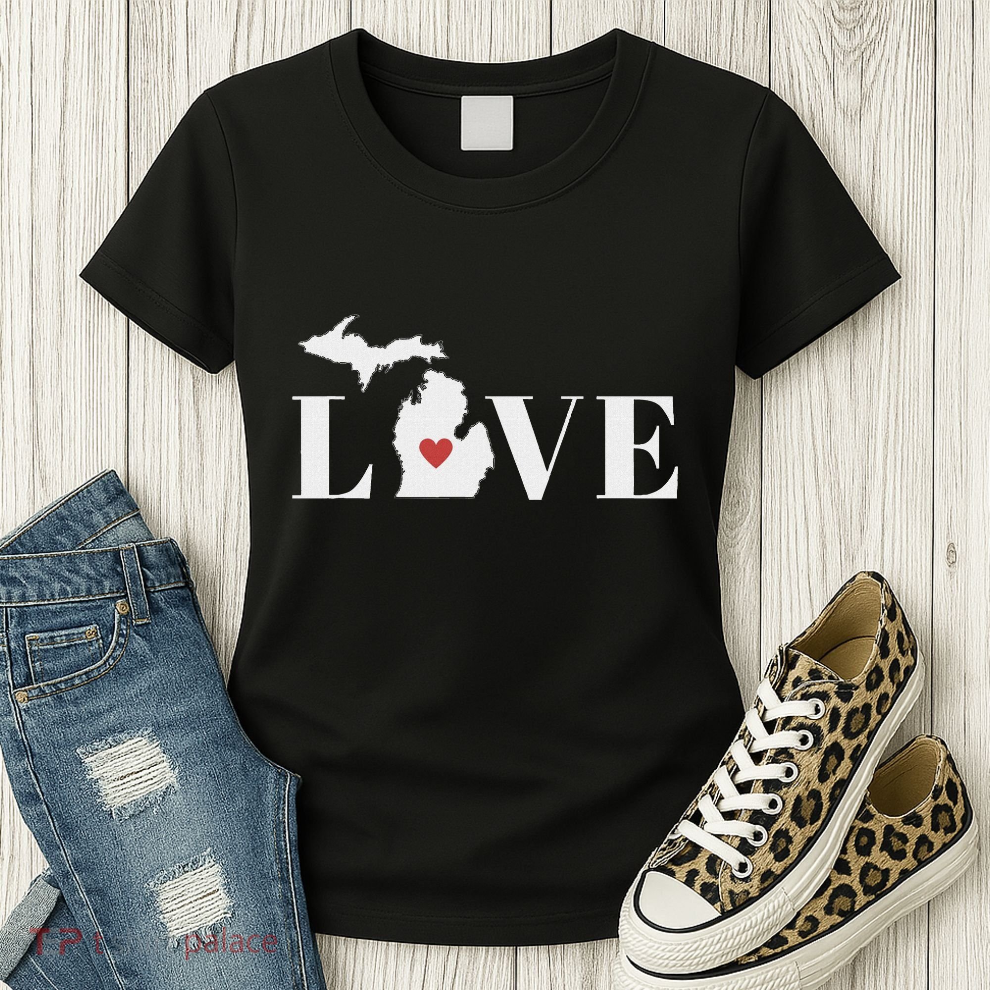 I Love Michigan Women's T-Shirt