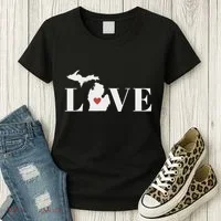 I Love Michigan Women's T-Shirt thumb 3