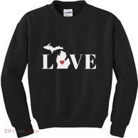I Love Michigan Kids Sweatshirt thumb 0