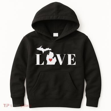 I Love Michigan Kids Hoodie