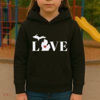 I Love Michigan Kids Hoodie thumb 3