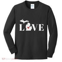 I Love Michigan Kids Long Sleeve Shirt thumb 0