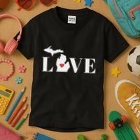 I Love Michigan Kids T-Shirt thumb 3