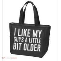 I Like My Guys A Little Bit Older Funny Quote Tote Bag thumb 3