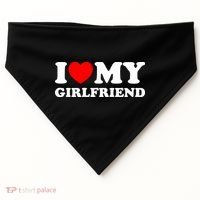 I Love My GF Girlfriend USA-Made Doggie Bandana thumb 0