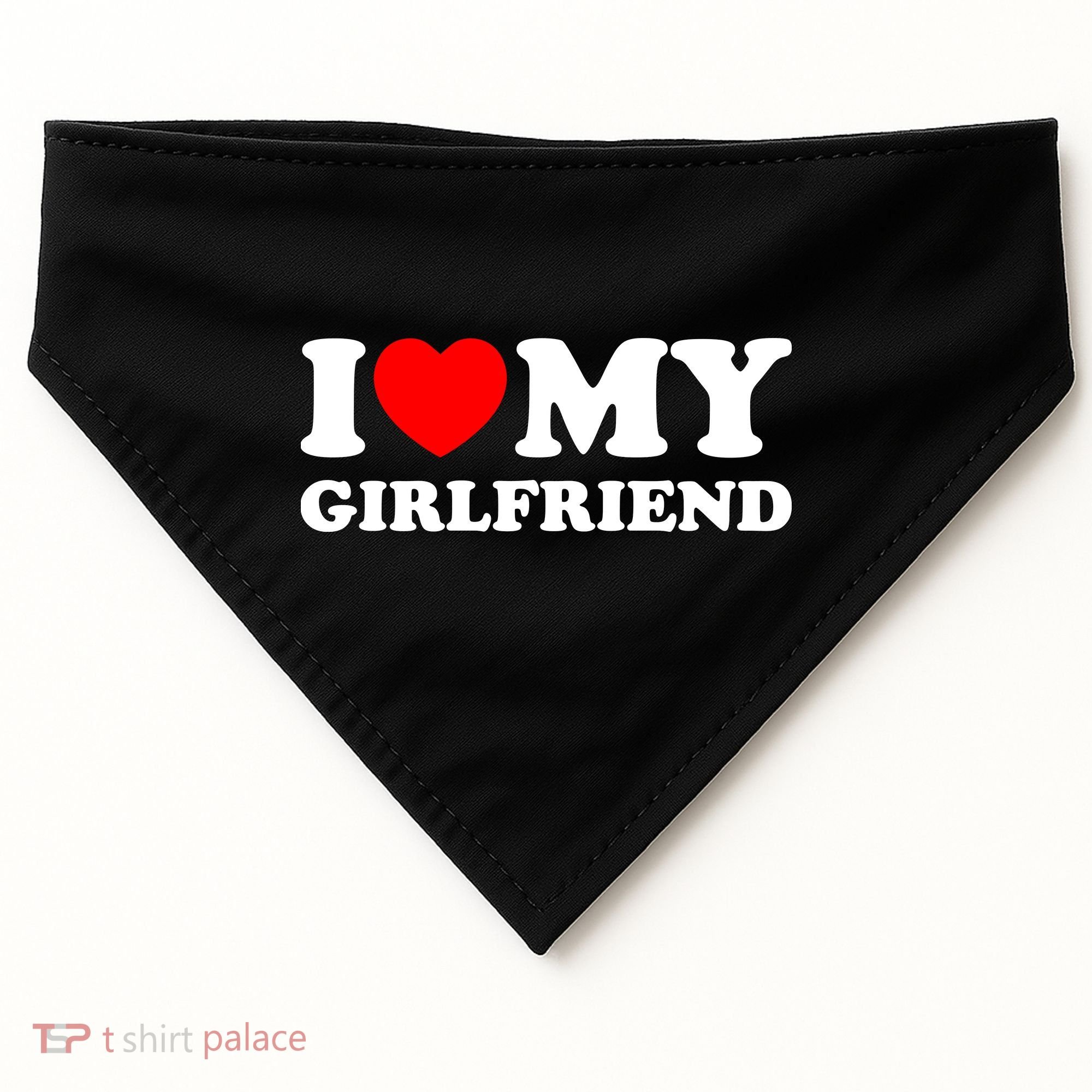 I Love My GF Girlfriend USA-Made Doggie Bandana